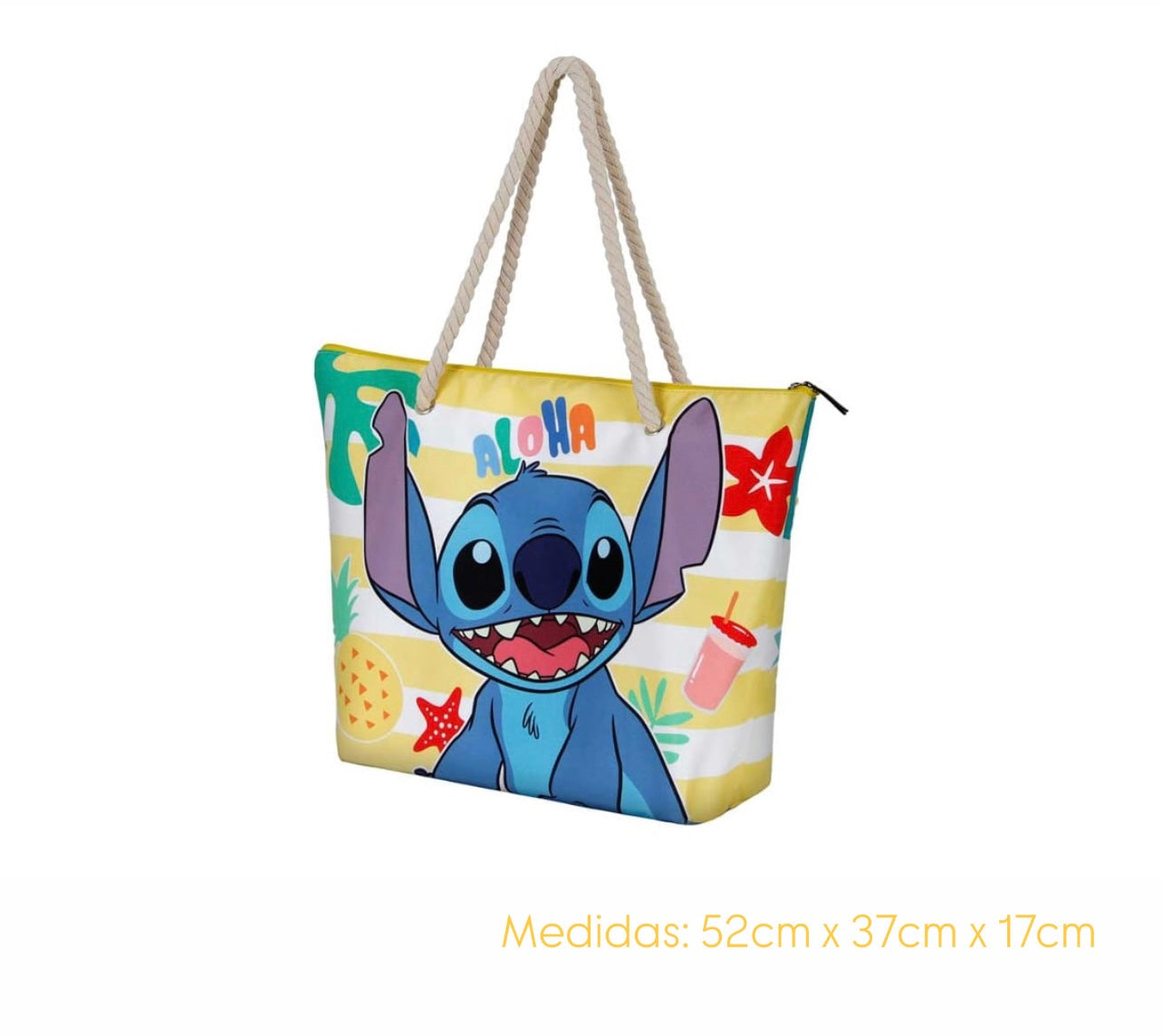 Stitch “Aloha” Beach Bag with Rope Handle