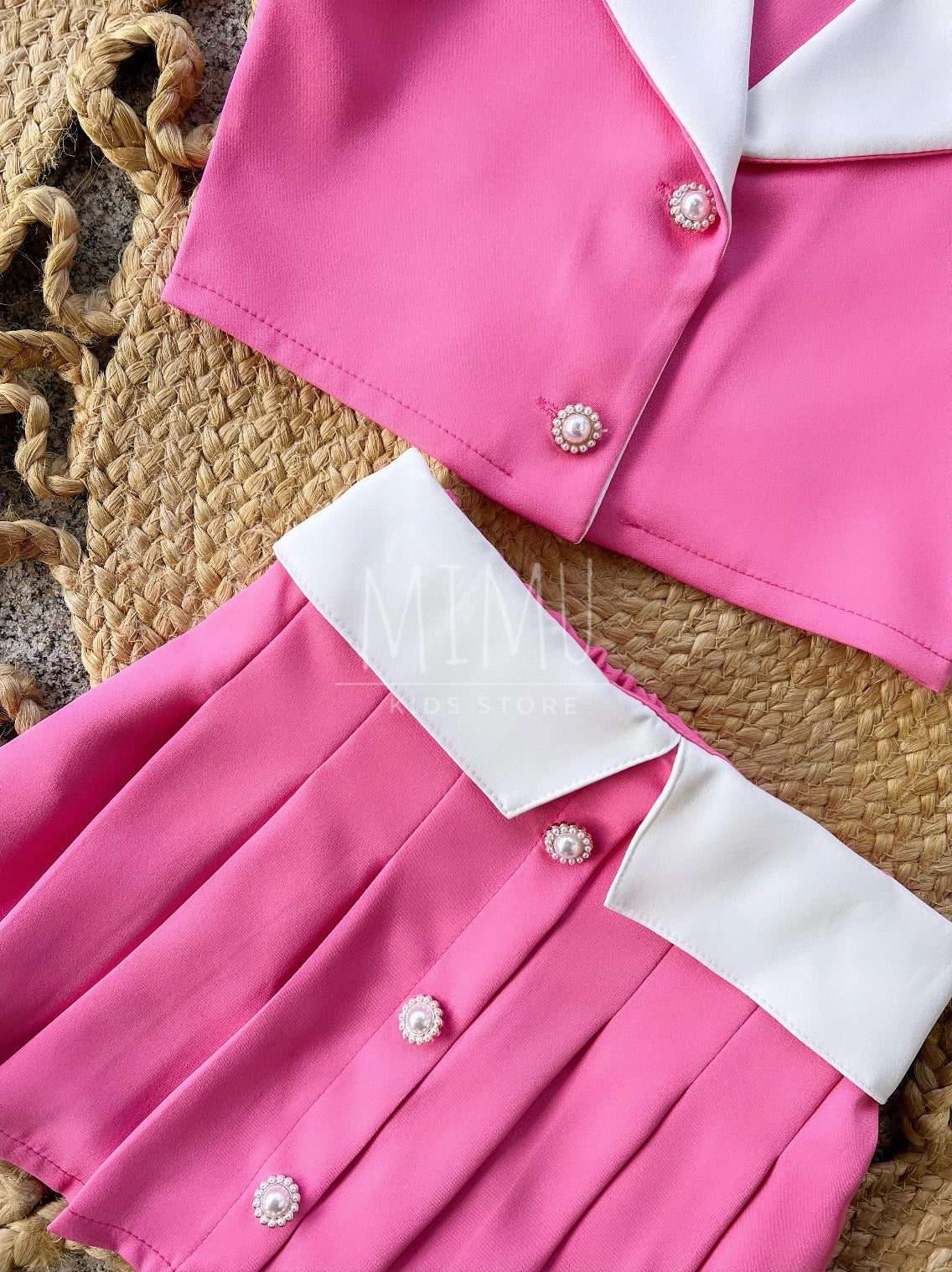 Pleated Vest and Skirt Set