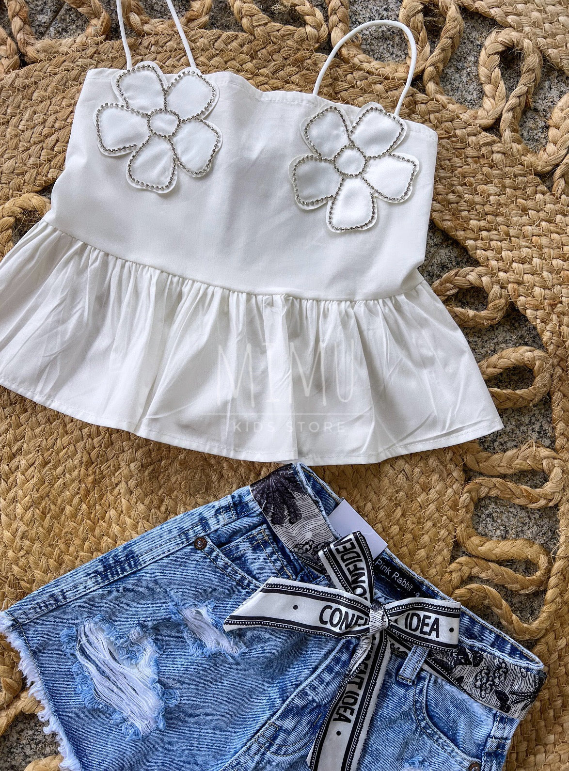 Shorts with Flower Top (items purchased individually)