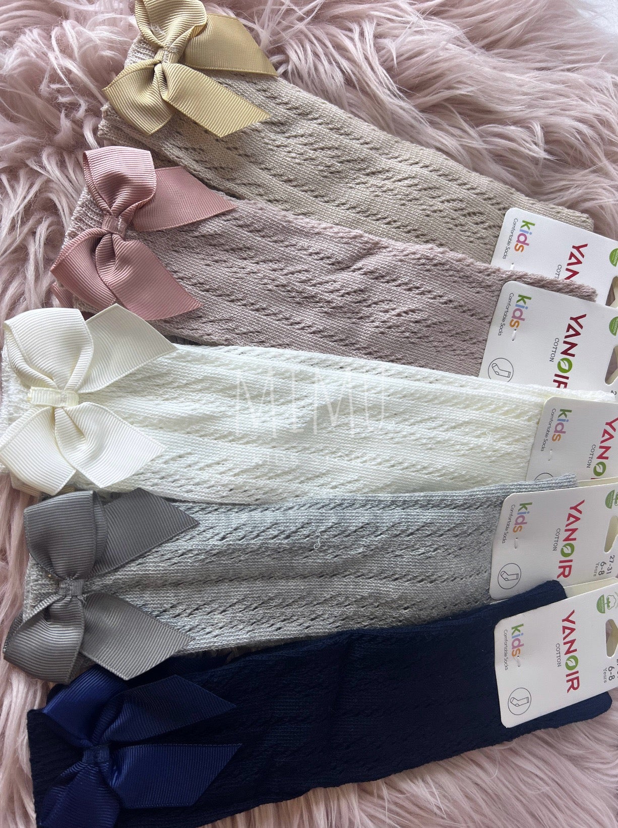 Knee high socks with bow