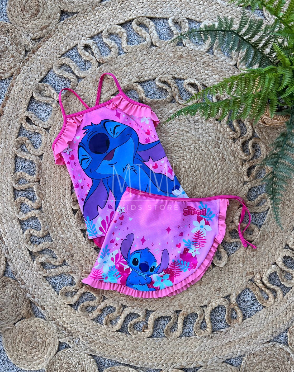 Stitch Pareo Skirt Swimsuit