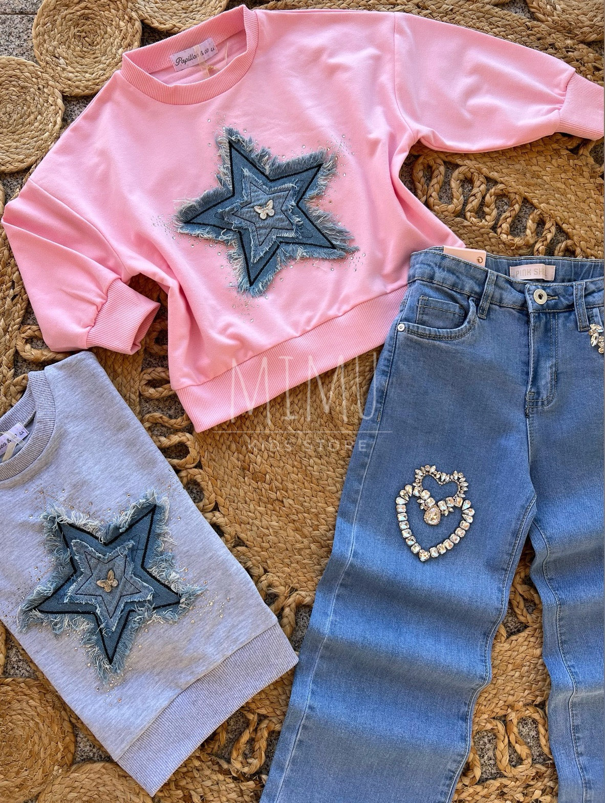 Heart pants and Star sweater (items purchased individually)