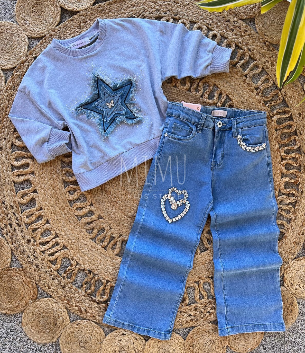 Heart pants and Star sweater (items purchased individually)