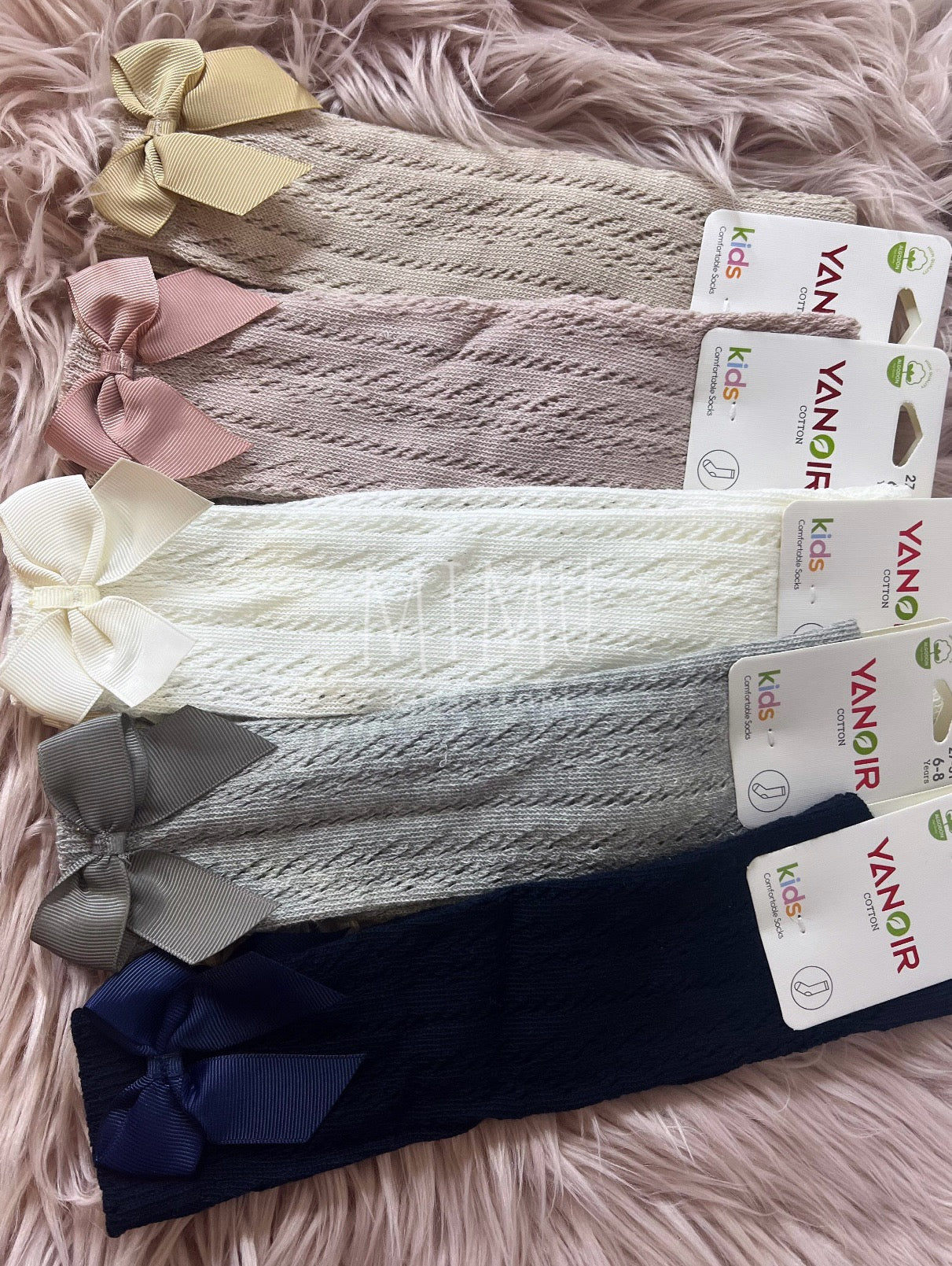 Knee high socks with bow