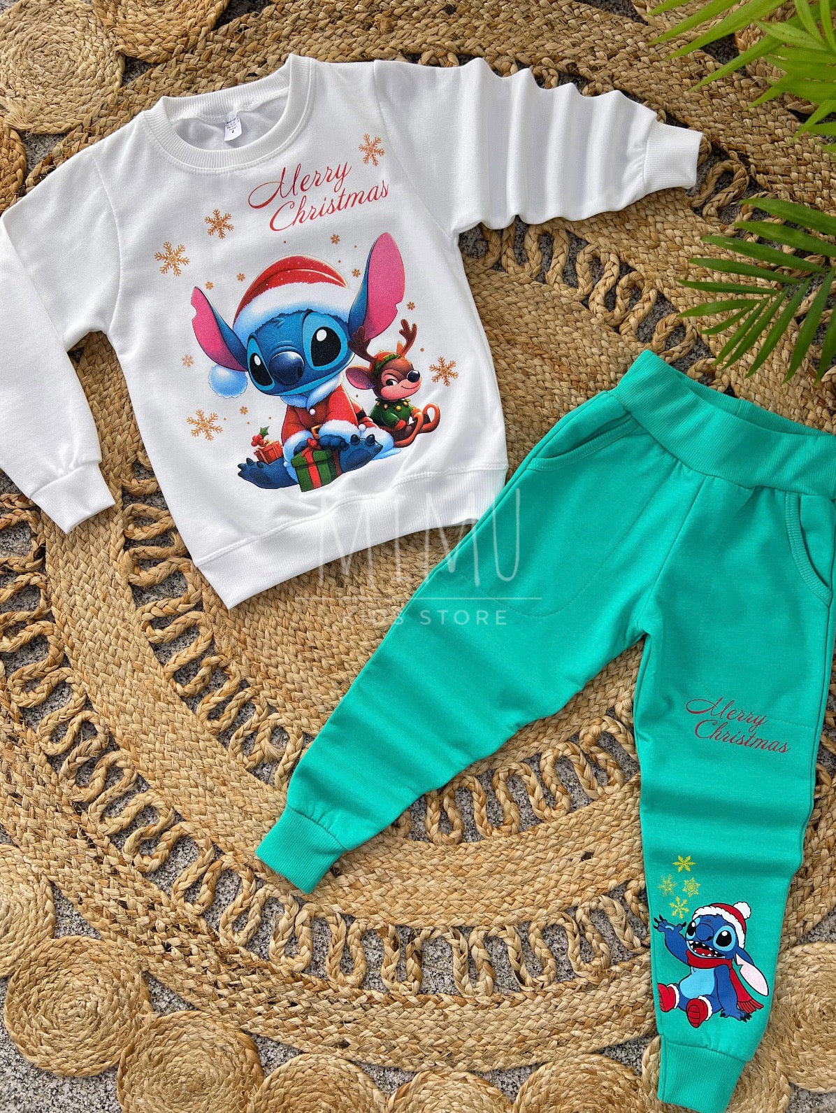 Conjunto Stitch Merry Christmas (unissexo)