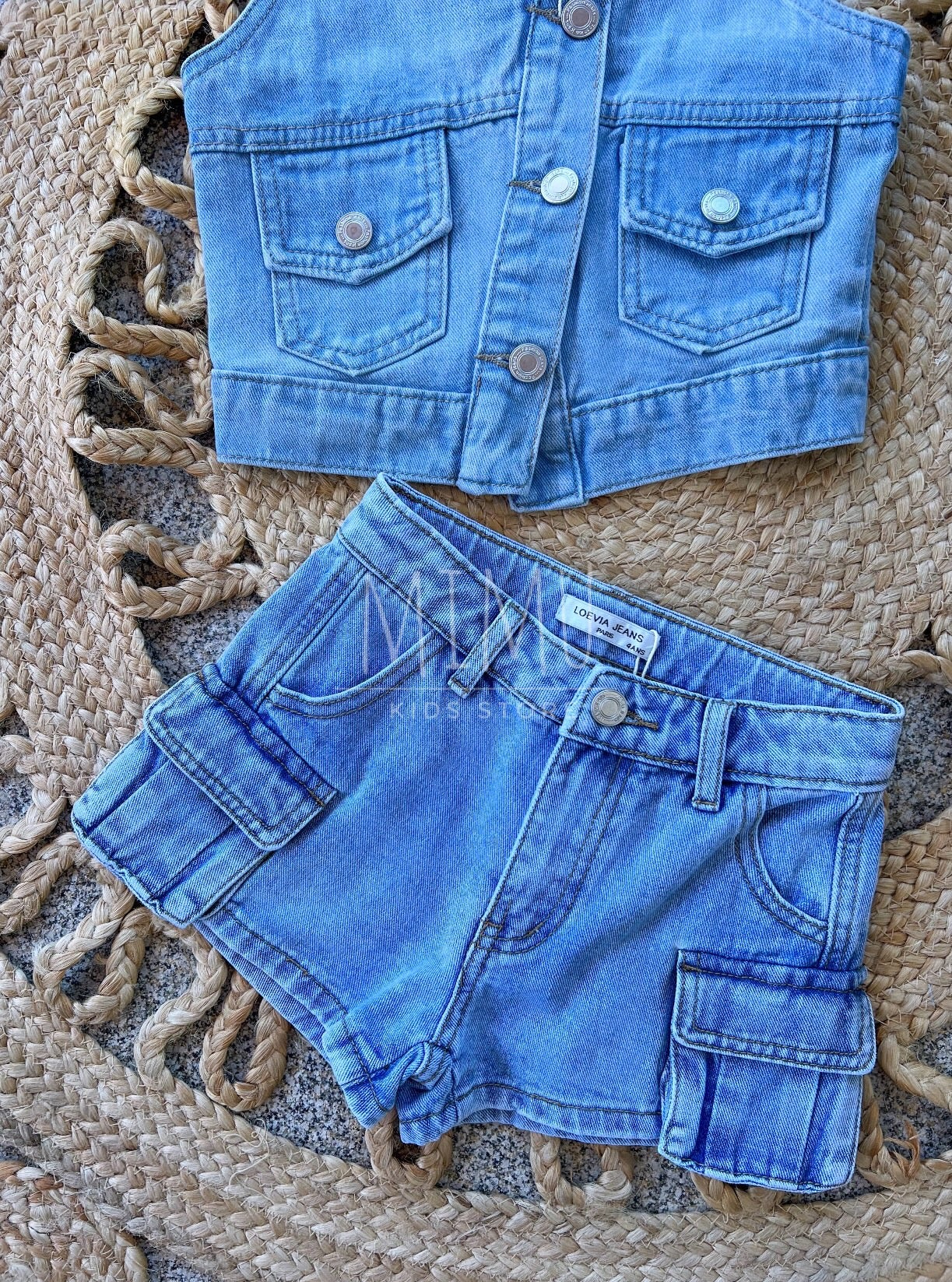 Calções cargo ganga e Top Ganga (artigos comprados individualmente)