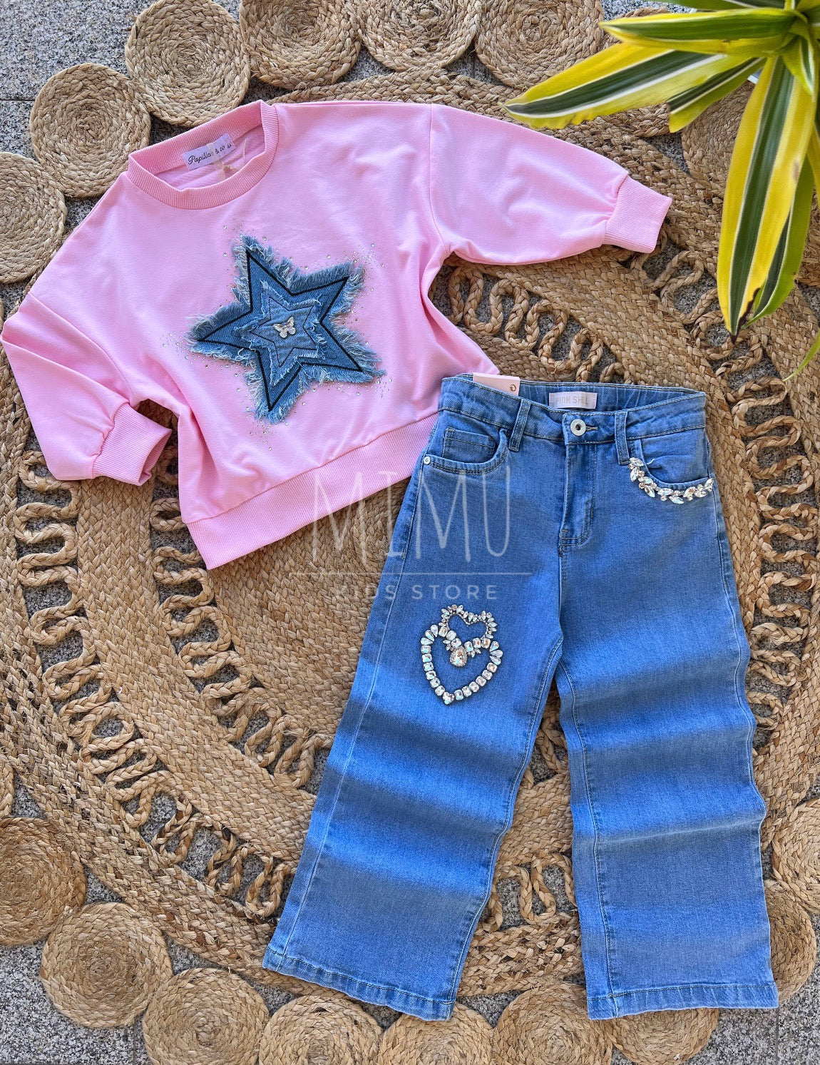 Heart pants and Star sweater (items purchased individually)