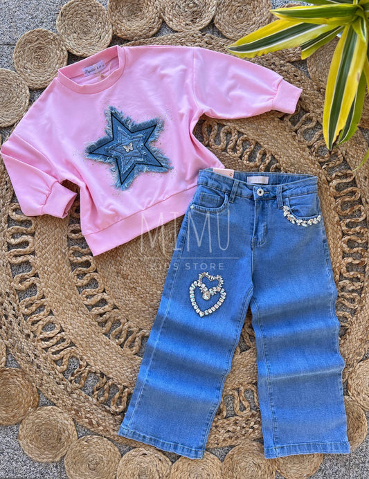 Calças coração e camisola Estrela (artigos comprados individualmente)
