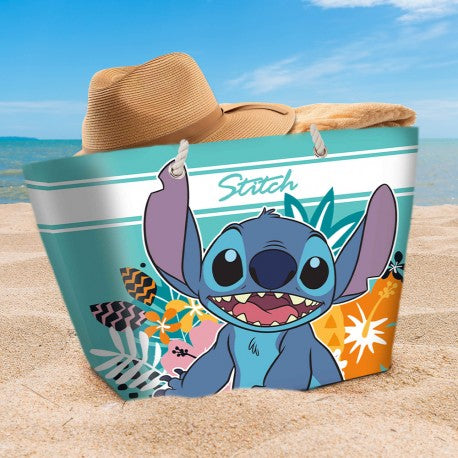 Tropical Stitch Beach Bag with Rope Handle