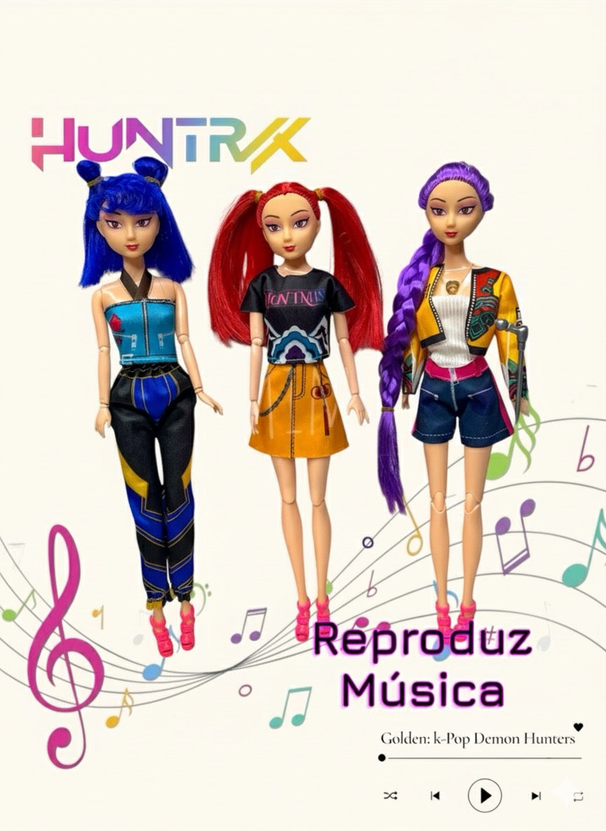 Bonecas: As Guerreiras do K-Pop com música (Rumi, Mira, Zoey)