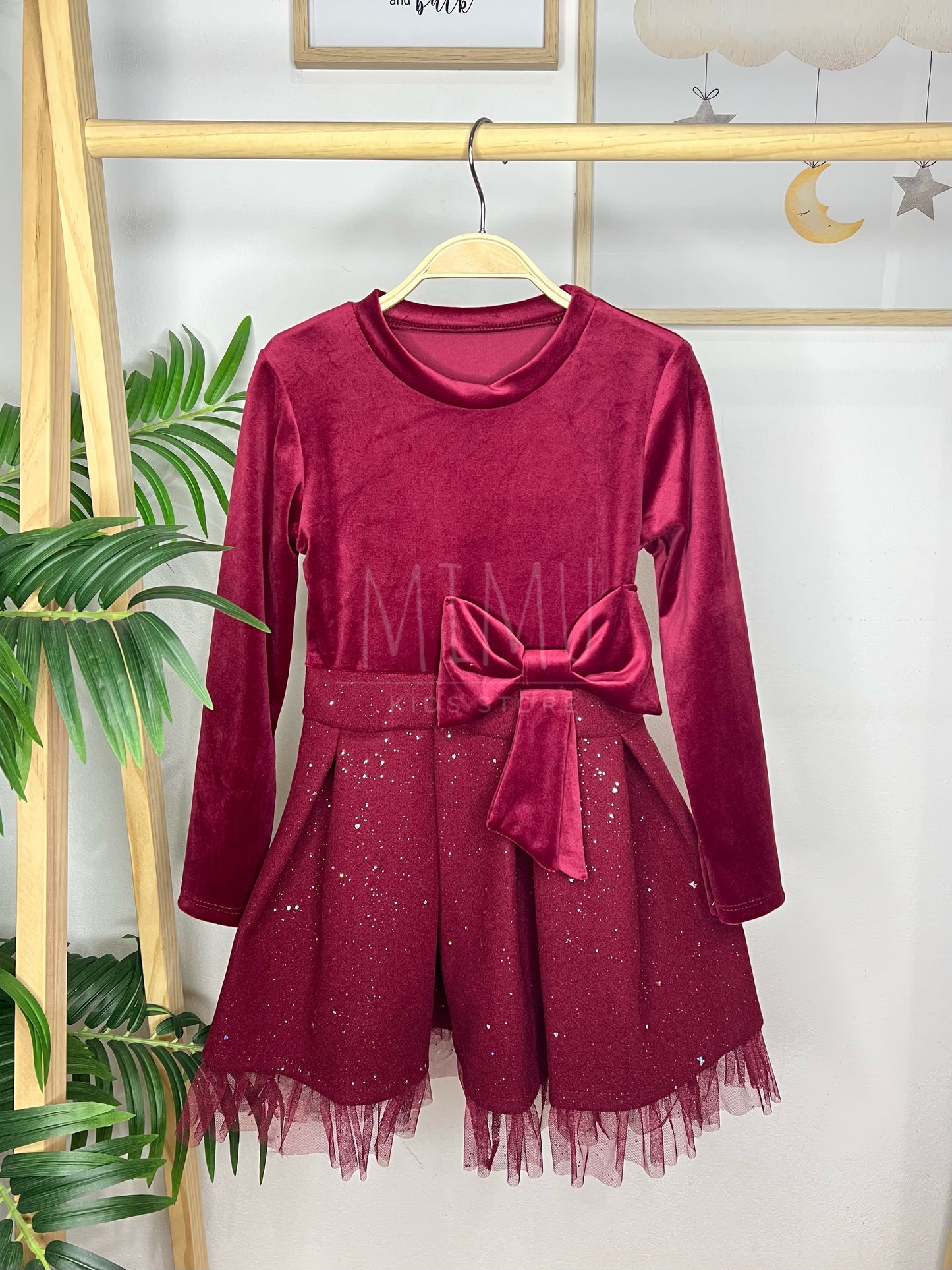 Vestido Holly em bordô