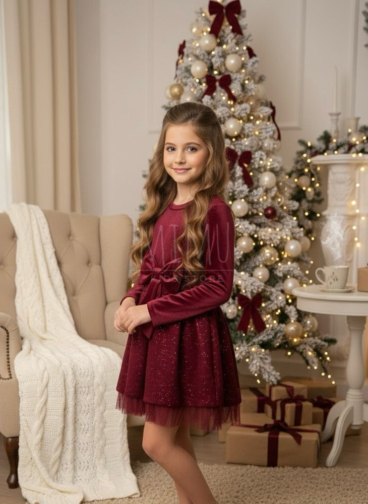 Vestido Holly em bordô