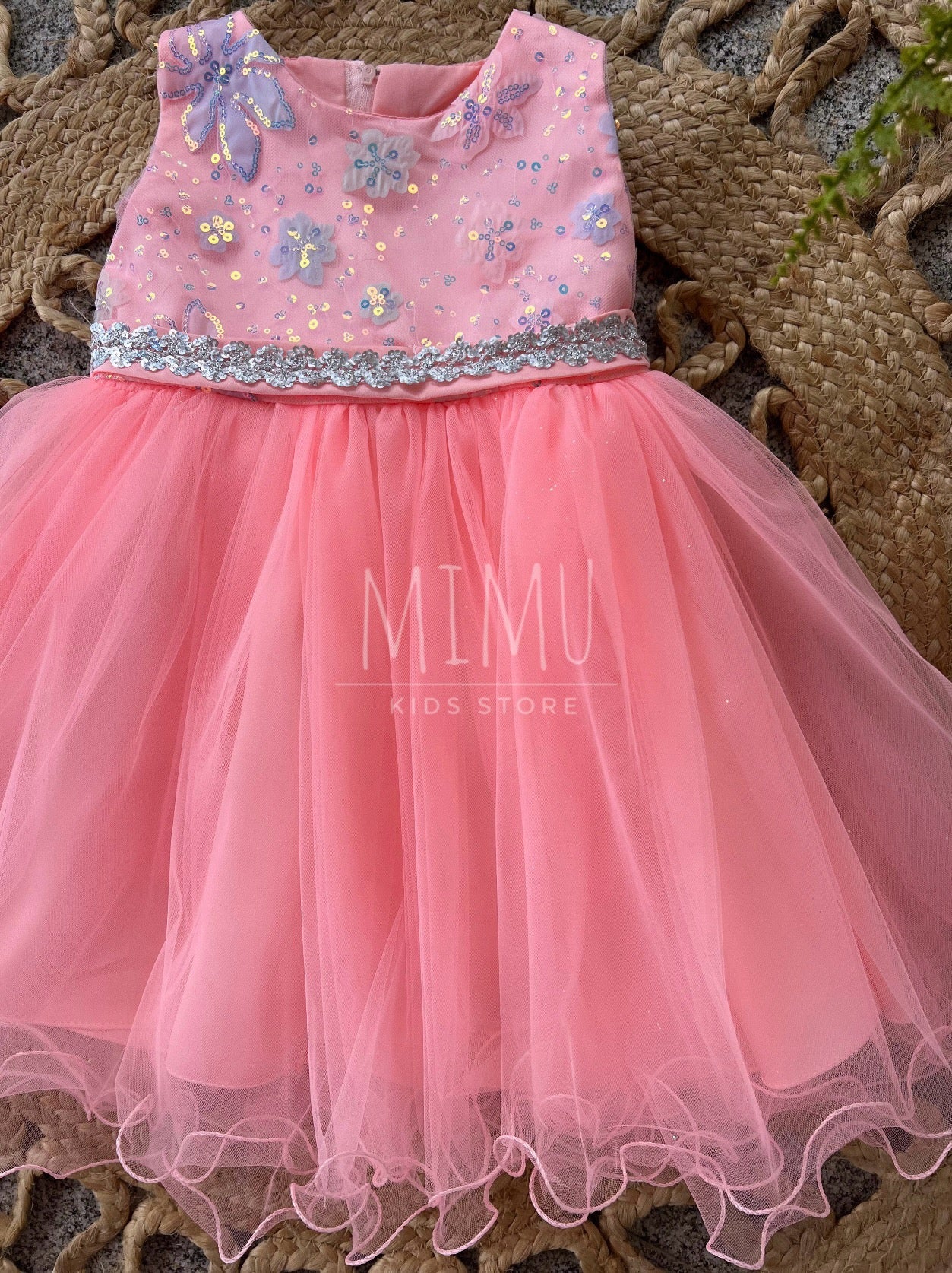 Amélie dress in coral
