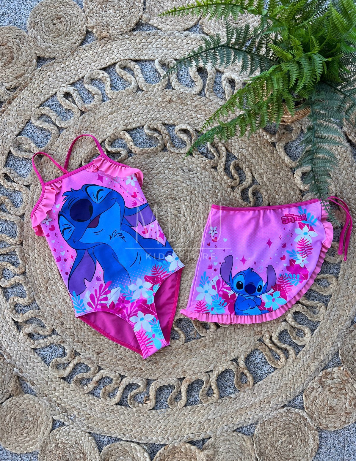 Stitch Pareo Skirt Swimsuit
