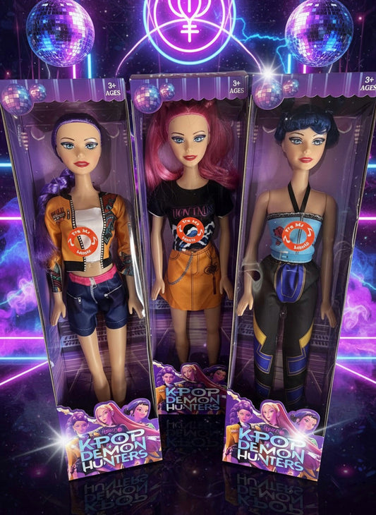 Bonecas: As Guerreiras do K-Pop com música (Rumi, Mira, Zoey) 60 cm
