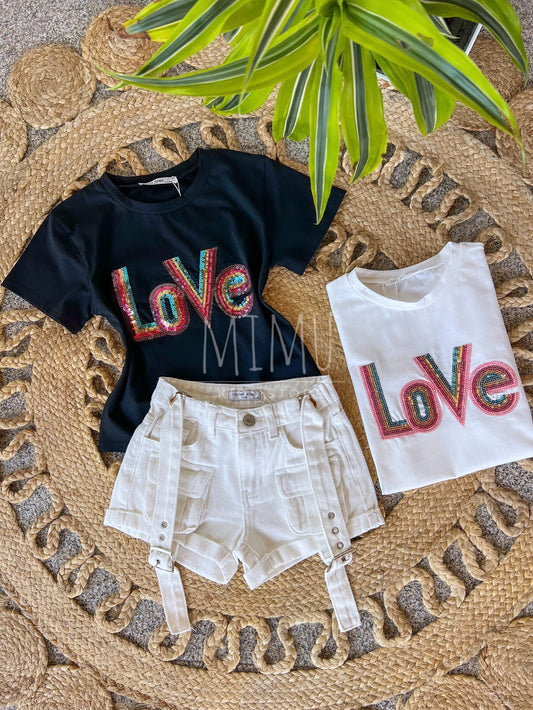 Love Shorts and T-shirt (items purchased individually)