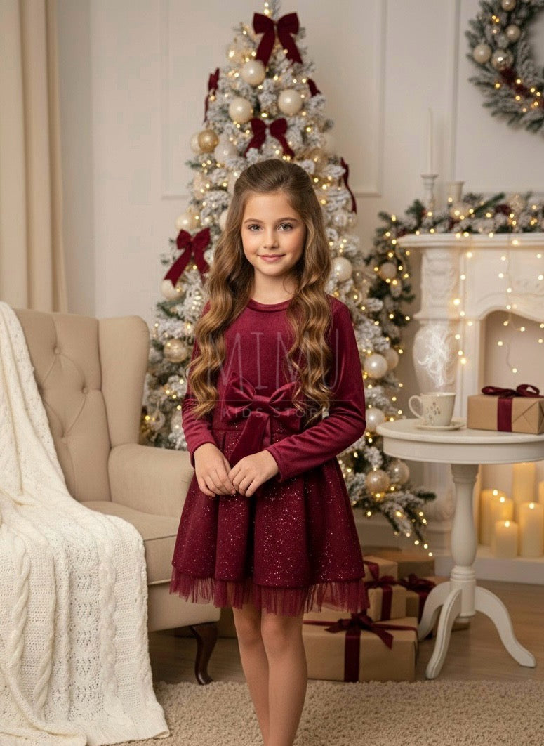 Vestido Holly em bordô