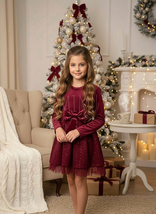 Vestido Holly em bordô