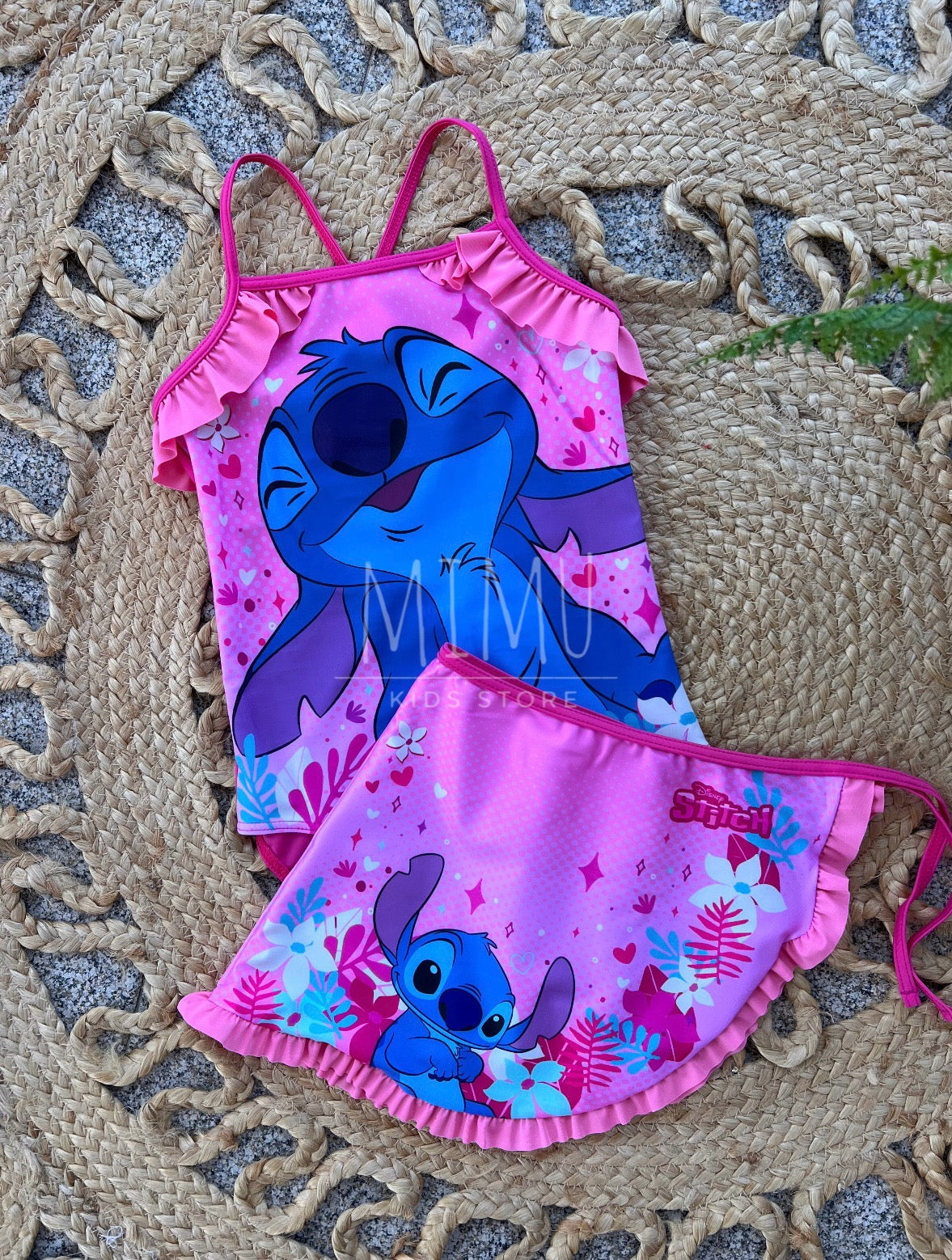 Stitch Pareo Skirt Swimsuit