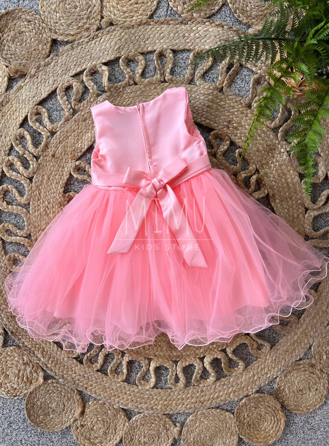 Amélie dress in coral