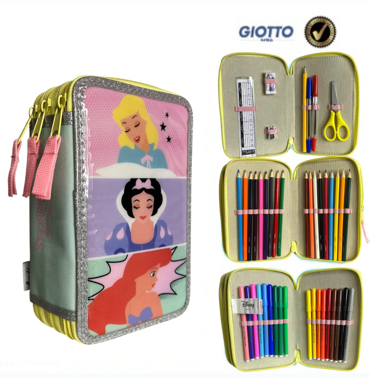 Triple Pencil Cases - Disney