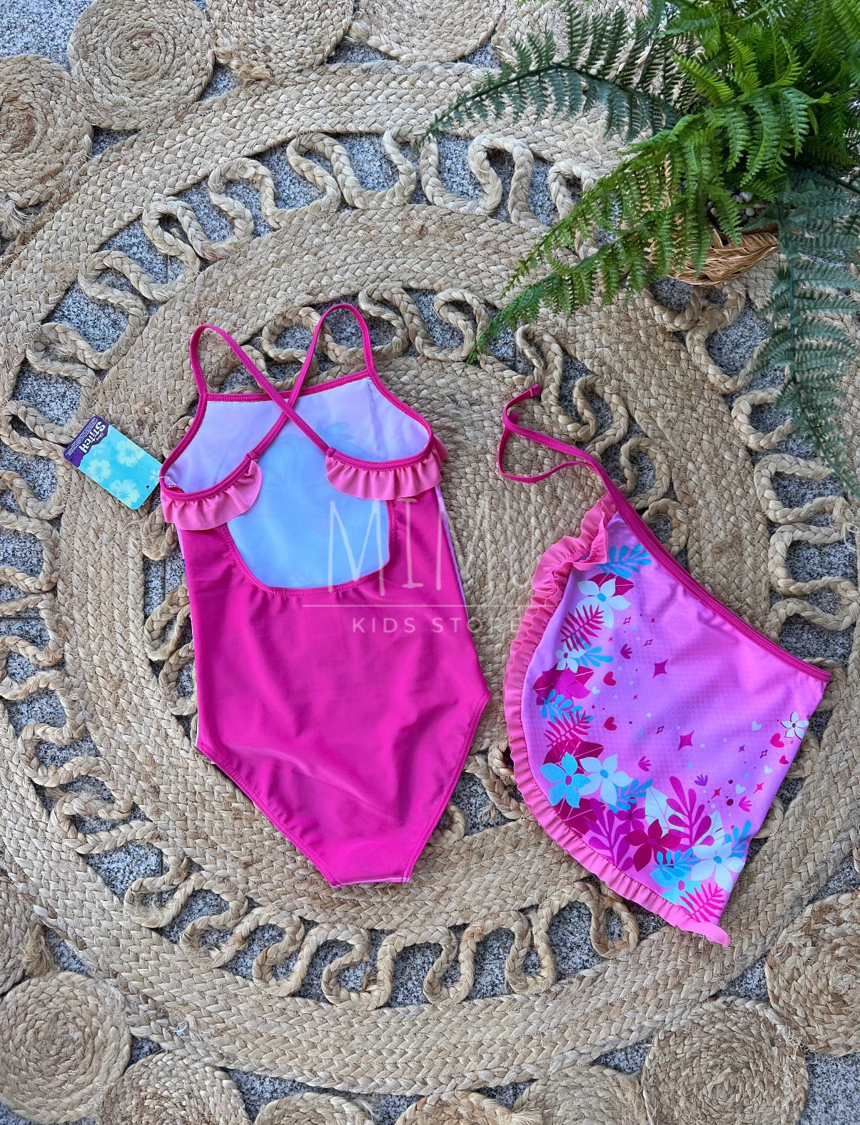 Stitch Pareo Skirt Swimsuit
