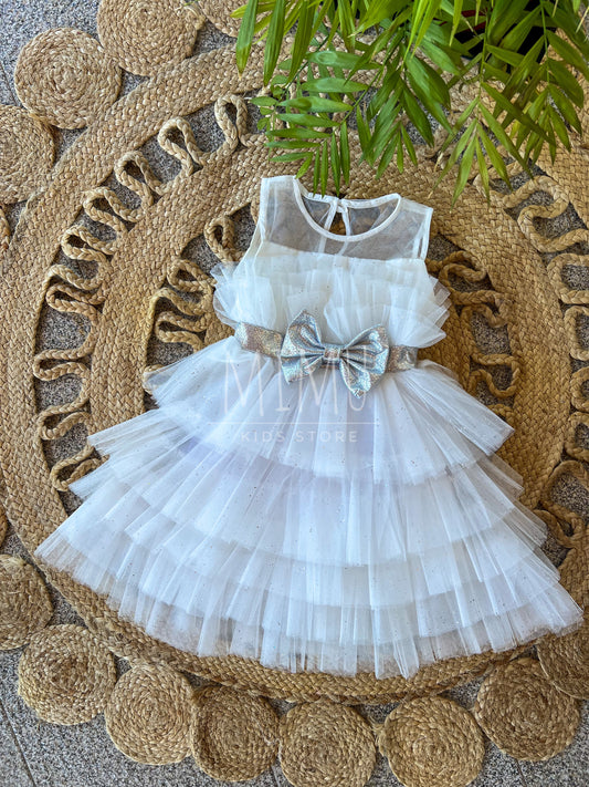 Vestido Bela em branco