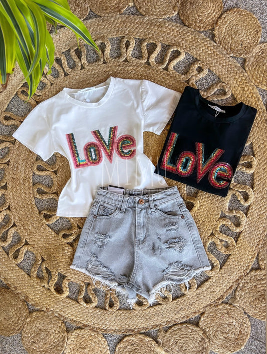 Love Shorts and T-shirt (items purchased individually)
