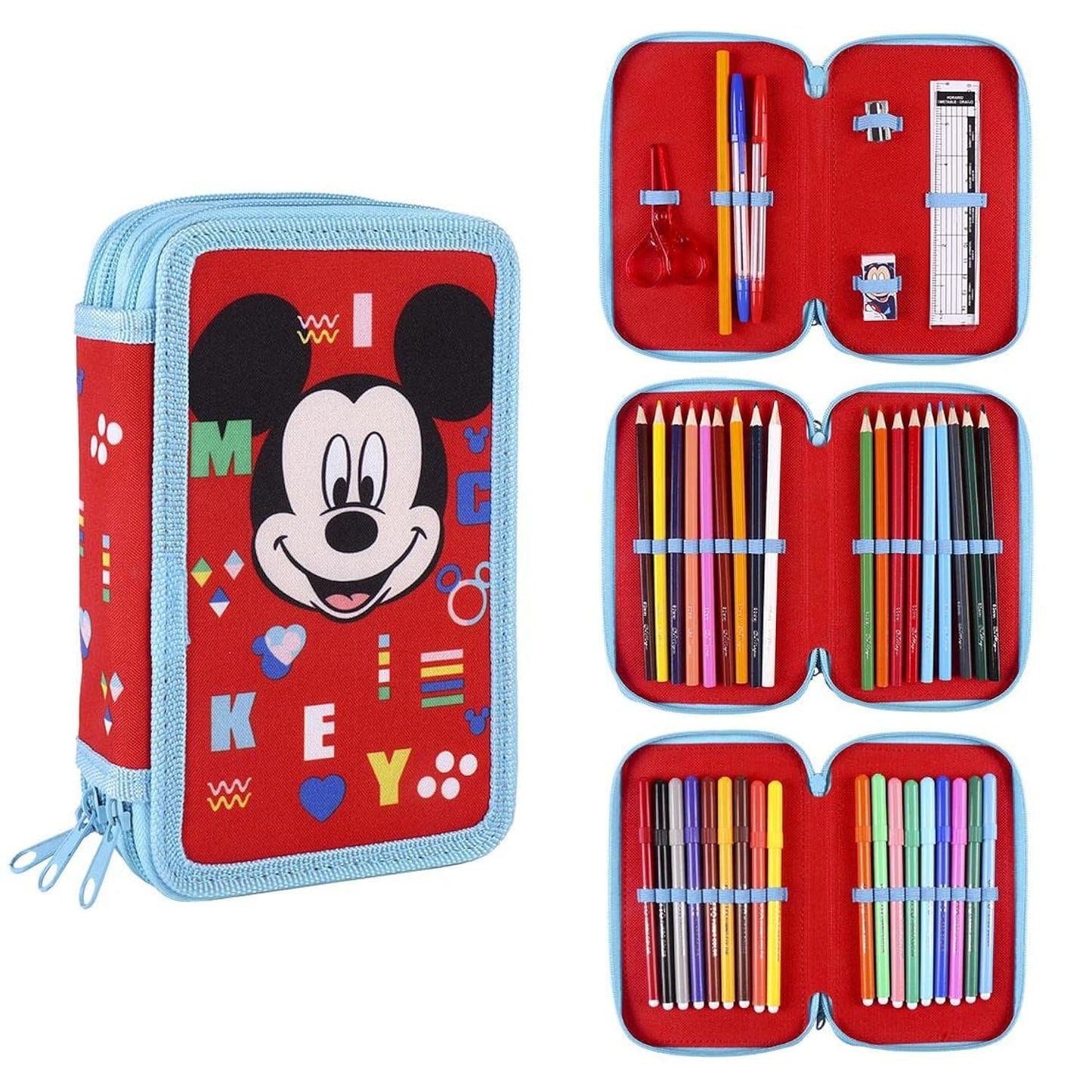 Triple Pencil Cases - Disney