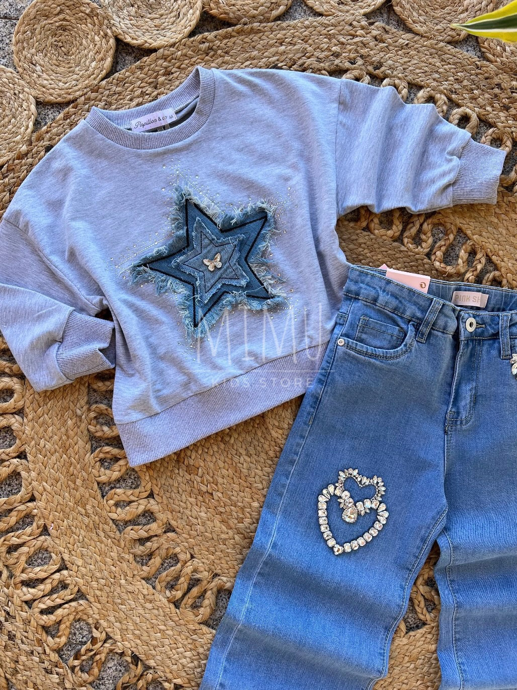 Heart pants and Star sweater (items purchased individually)